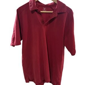 Patagonia Mens Organic Cotton Recycled Polyester Pique Polo Shirt Red Medium